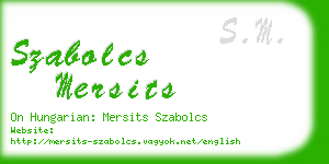 szabolcs mersits business card